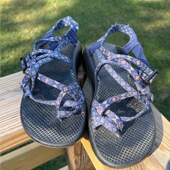 Navy Patterned Chaco’s Sandals - Picture 1 of 4